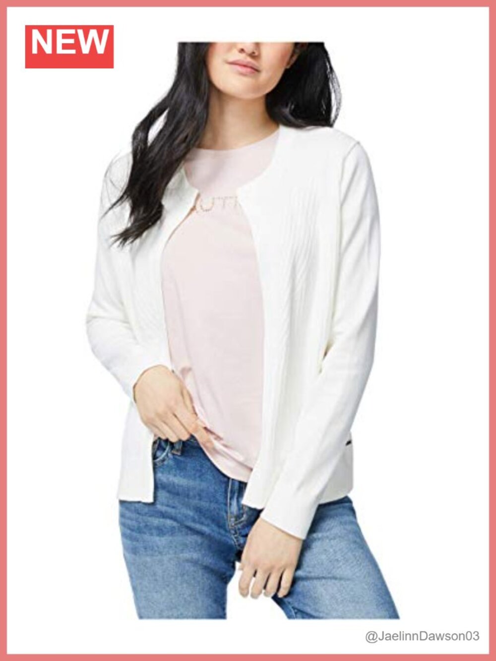 Ribbed Open Front Layering Cardigan Long Sleeve Crew Neck Classic Fit
